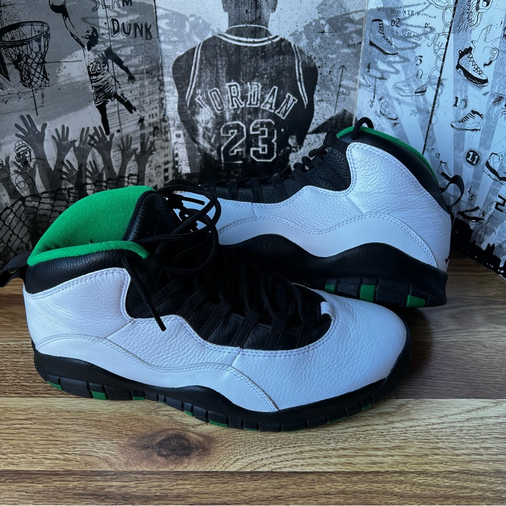 2019 AirJordan 10 Retro Seattle GS Sneakers 310806-137